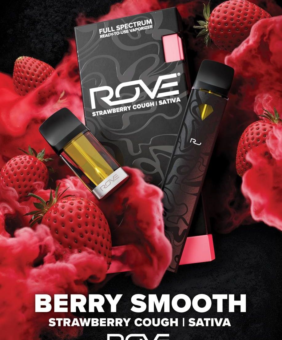 Rove- Strawberry Cough- Ready-To-Use Live Resin Diamond Vaporizer 1g