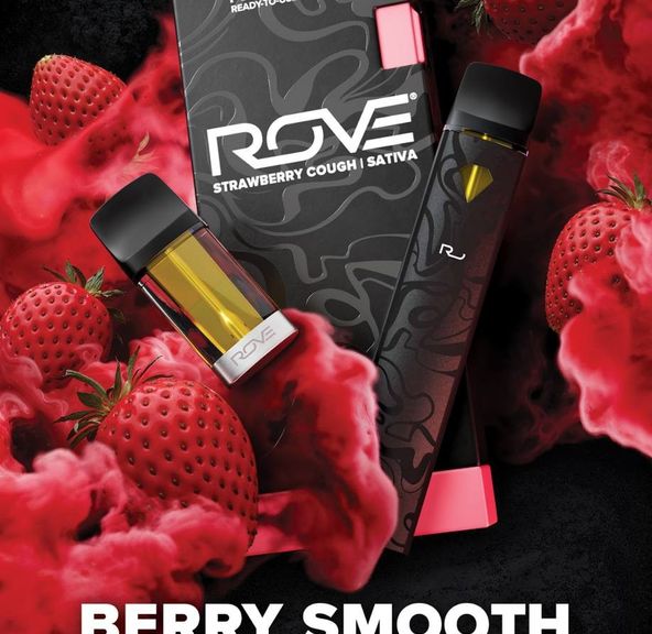 Rove- Strawberry Cough- Ready-To-Use Live Resin Diamond Vaporizer 1g