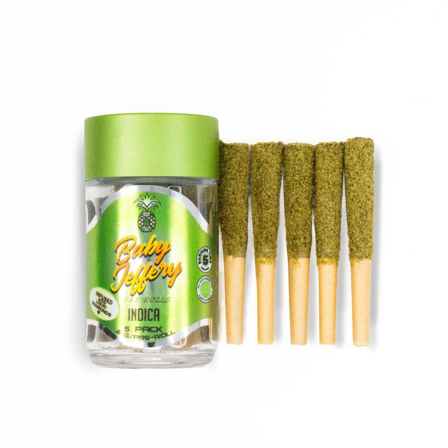 Pink Goo - Indica Baby Jeffery 5 Pack of 0.5G Pre-Rolled Hemp Blunt by PEX / PEM