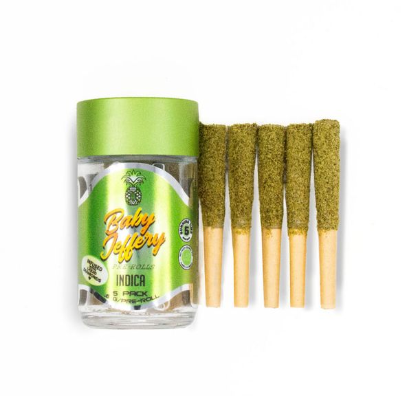 Pink Goo - Indica Baby Jeffery 5 Pack of 0.5G Pre-Rolled Hemp Blunt by PEX / PEM