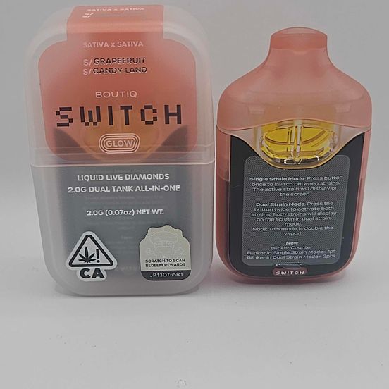 Boutiq Switch / Glow - Disposable - Grapefruit x Candy Land - 2G at Goodies | Sweede Boutiq Switch / Glow - Disposable - Grapefruit x Candy Land - 2G at Goodies | Sweede