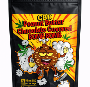 CBD Bom Bom 50 mg I 5pc I Peanut Butter Chocolate I Grounded Gardens I 1ct