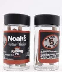 Noah's Premium BOGO 5 Pack Diamond Infused Preroll - Hybrid - Platinum Pie