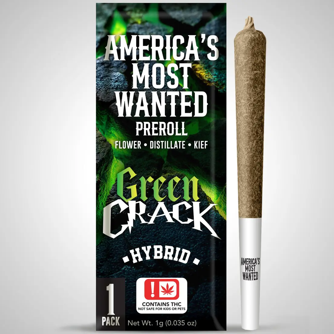 AMERICA'S MOST WANTED GREEN CRACK INFUSED PRE ROLL