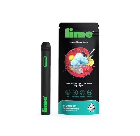 Lime AIO Vape Lemon Cherry Gelato 1g