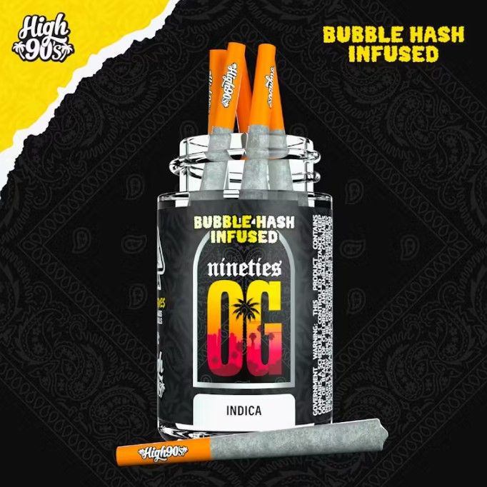 Nineties OG - High Fives Bubble Hash Infused Pre-Rolls 5 Pack