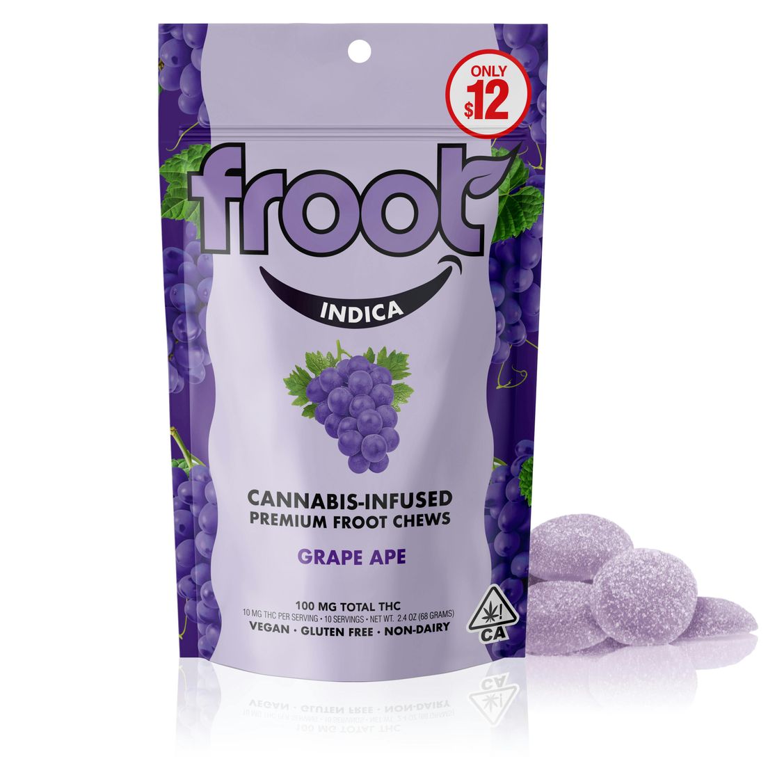 Froot Grape Ape Gummies 100mg THC