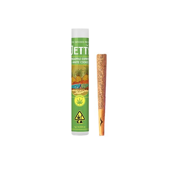 Jetty High THC Infused Pre-roll Pineapple Express x White Cookies 1g