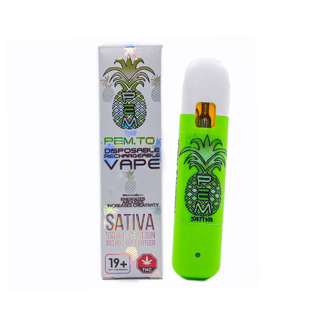 Amnesia 1.2ml Sativa Disposable Rechargeable Vape by Pineapple Express Meds  PEX / PEM at CAFE on Bloor