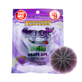 100mg Sour Grape SINGLE GUMMY - FROOT