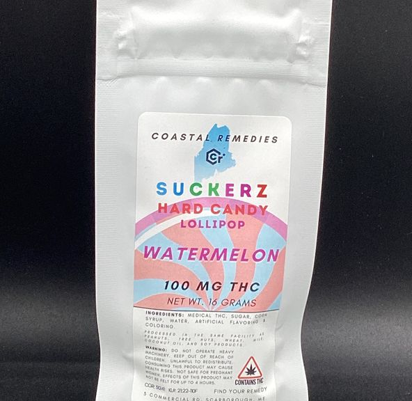 Coastal Remedies- Watermelon- Suckerz- Single Lollipop- 100mg