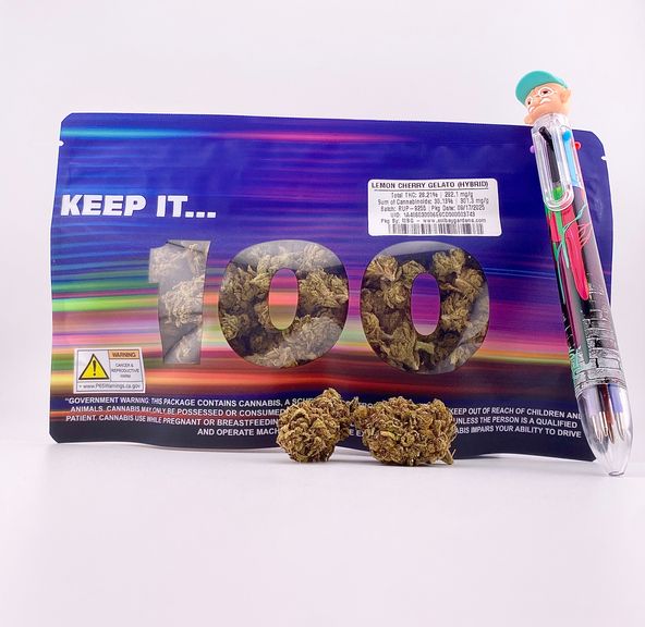 PRE-ORDER ONLY *Deal! $79 1 oz. Lemon Cherry Gelato (28.21%/Hybrid) - Multi-Color Writing Pen