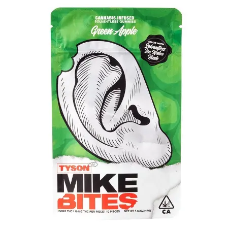 Mike Bites Green Apple Solventless Gummies