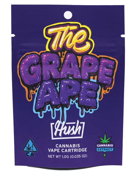 Grape Ape (indica) - 1g Cartridge (THC 92%) by HUSH **Buy 2 for $50**