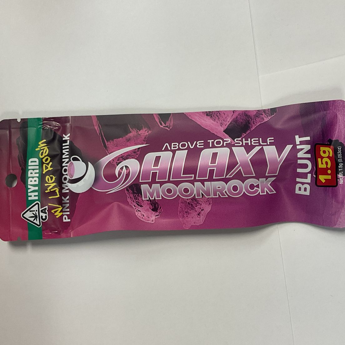 Galaxy Moonrock | Rosin Blunt 1.5g | Hybrid | Pink Moonmilk (Pre-Roll Infused)