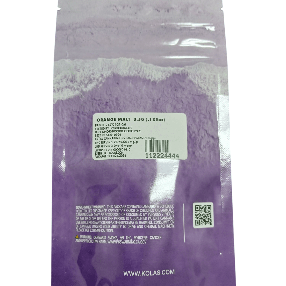 Kolas Naturals - Orange Malt 3.5g