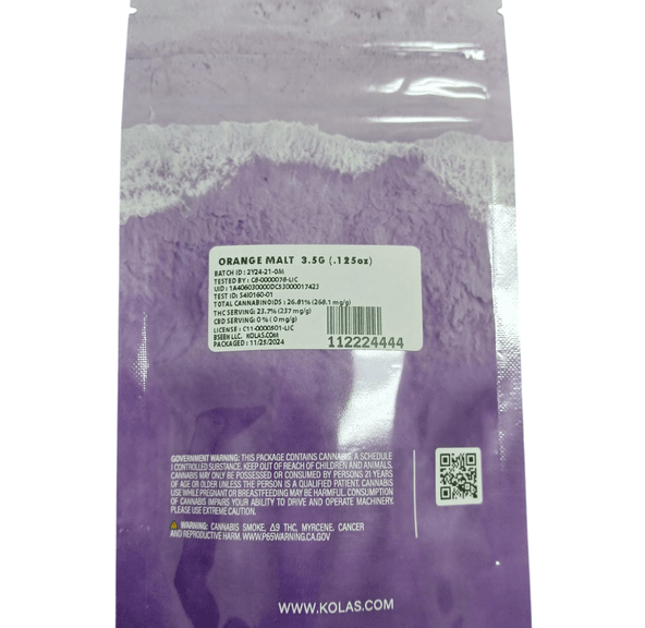 Kolas Naturals - Orange Malt 3.5g
