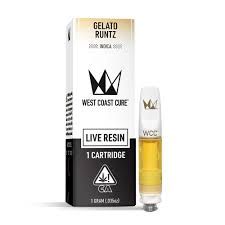 West Coast Cure | Gelato Runtz | Live Resin Cartridge | 1g | I