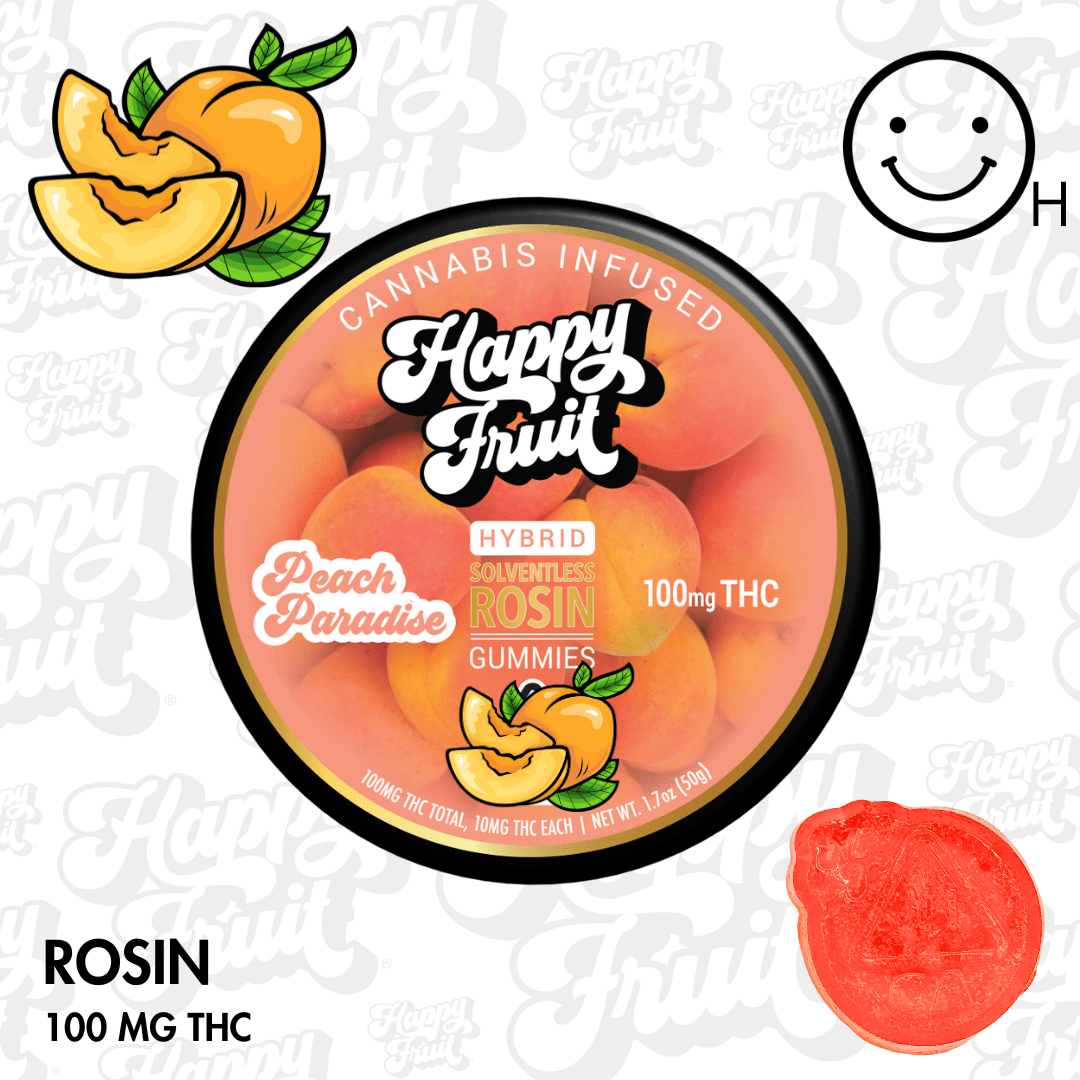 Peach Paradise Rosin Gummies : 100mg THC