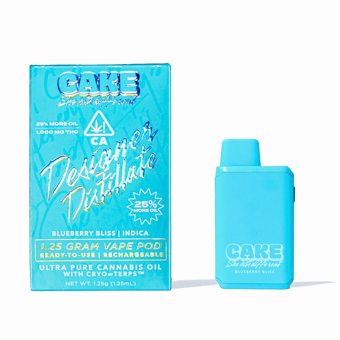 Cake AIO Vape Blueberry Bliss 1.25g