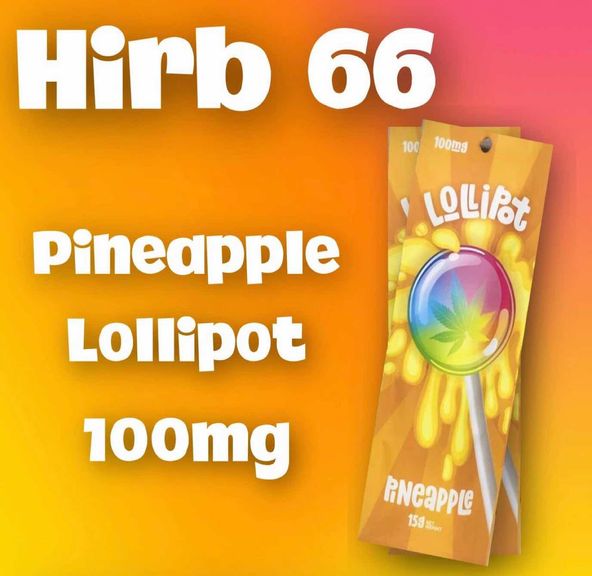 HIRB PINEAPPLE LOLLIPOT 100mg
