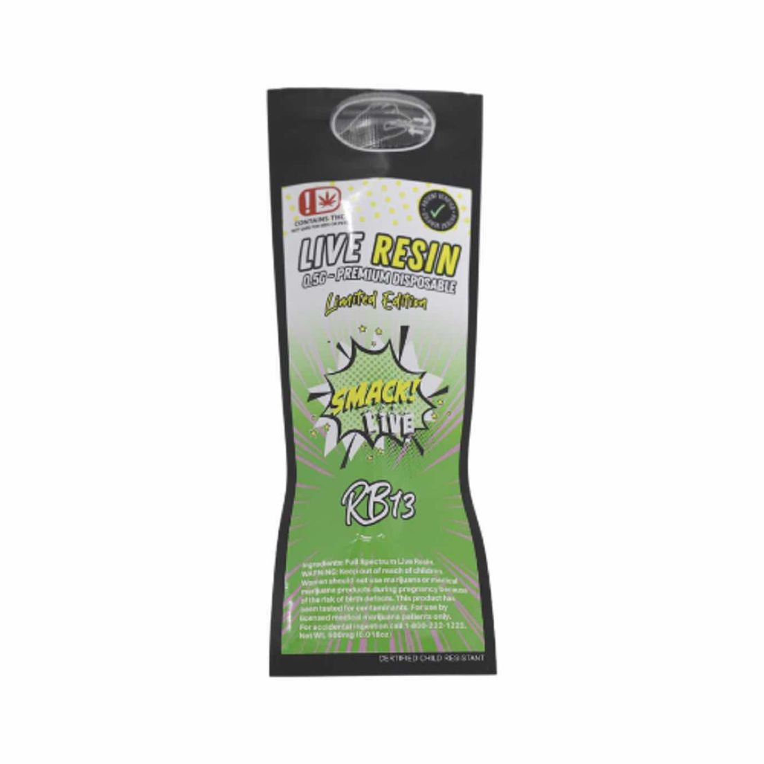 710 Trading Smack RB13 Live Resin disposable 0.5 half gram
