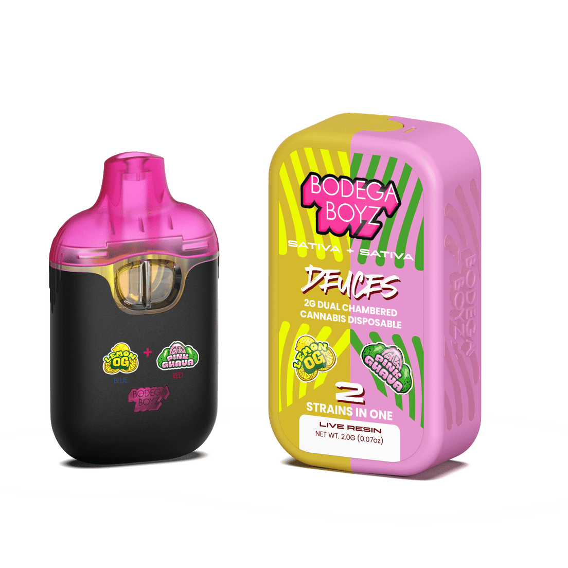 BODEGA BOYZ LEMON OG/PINK GUAVA DUAL DISPOSABLE 2G