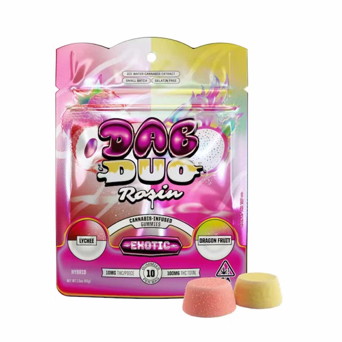 Absolute Xtracts Dab Duo Gummies Exotic 100mg