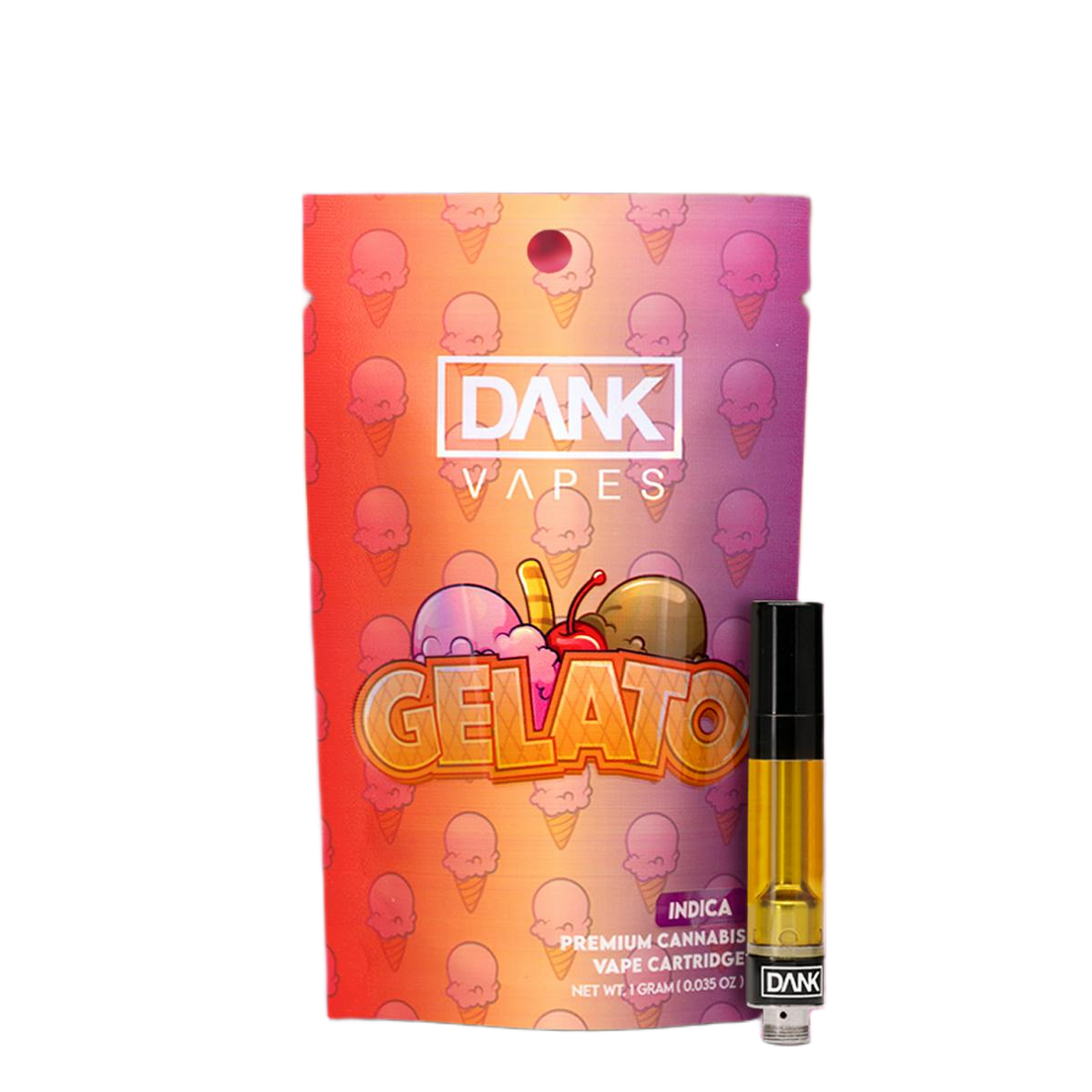 Dank | Vape Cart | 1g | Distillate | Gelato