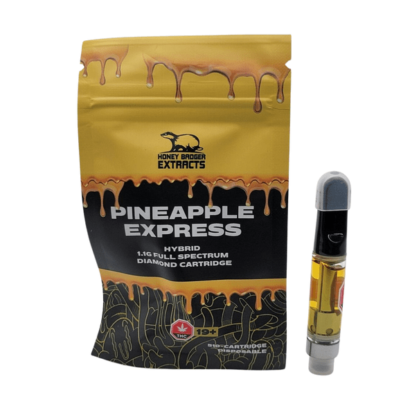 Pineapple Express 1G Liquid Diamond Cartridge by Honey Badger