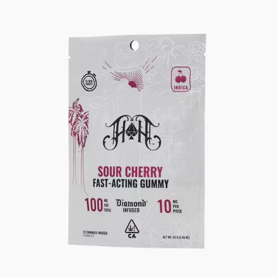 Sour Cherry | Indica - Fast-Acting Gummies - 100mg THC