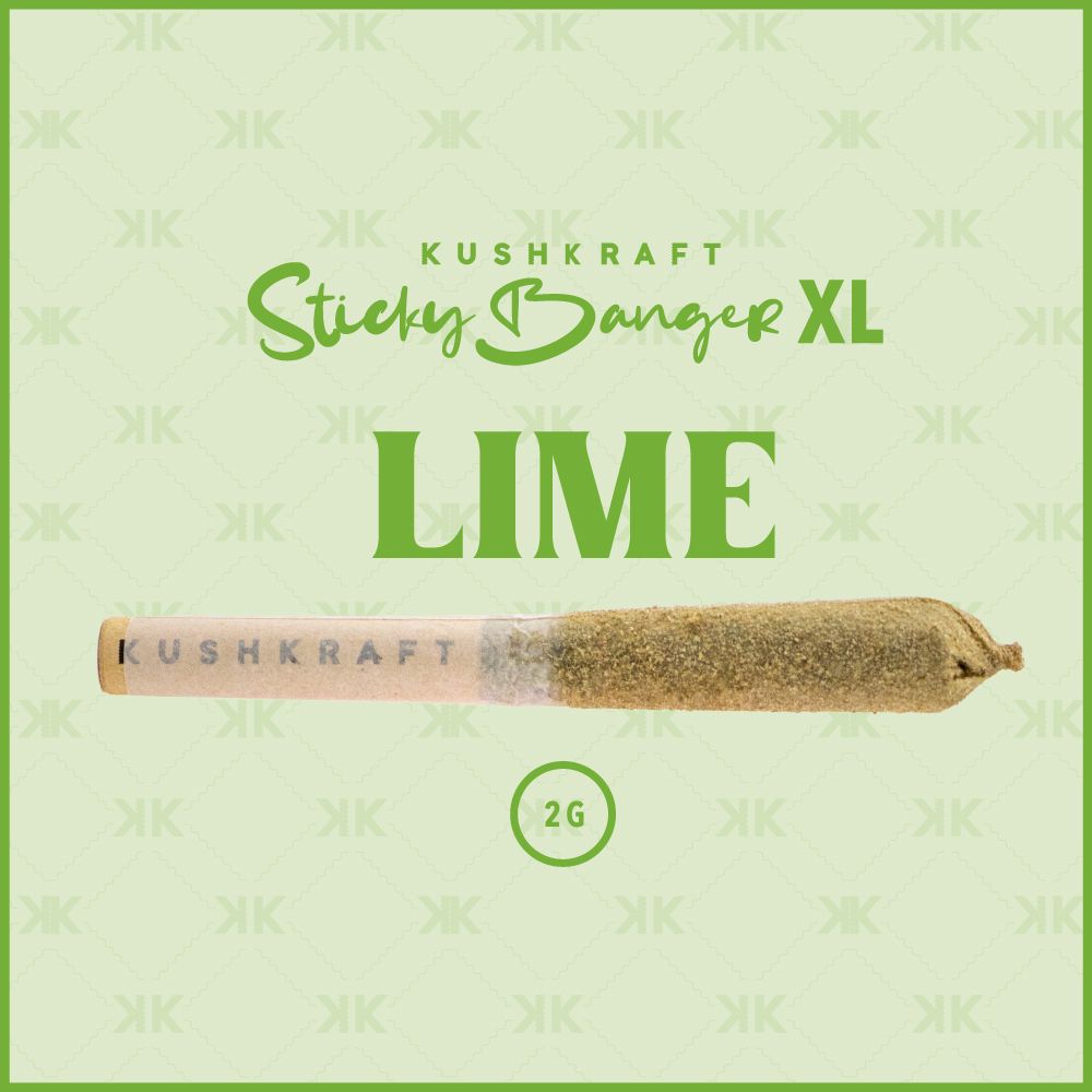 1 x 2G XL Infused Sticky Banger Indica Lime by KushKraft