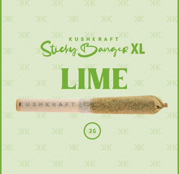 1 x 2G XL Infused Sticky Banger Indica Lime by KushKraft