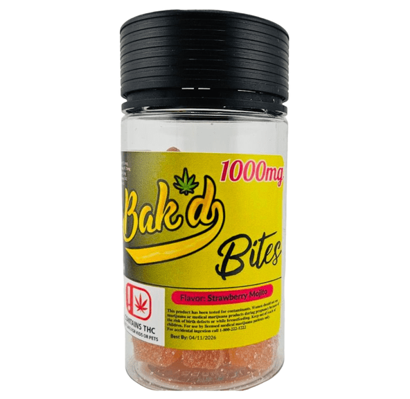 Bites 1000MG Gummies (Strawberry Mojito)