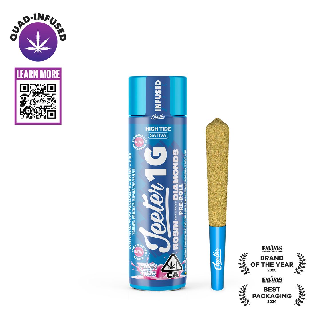 Jeeter | Quad Infused | Preroll | 1g | High Tide