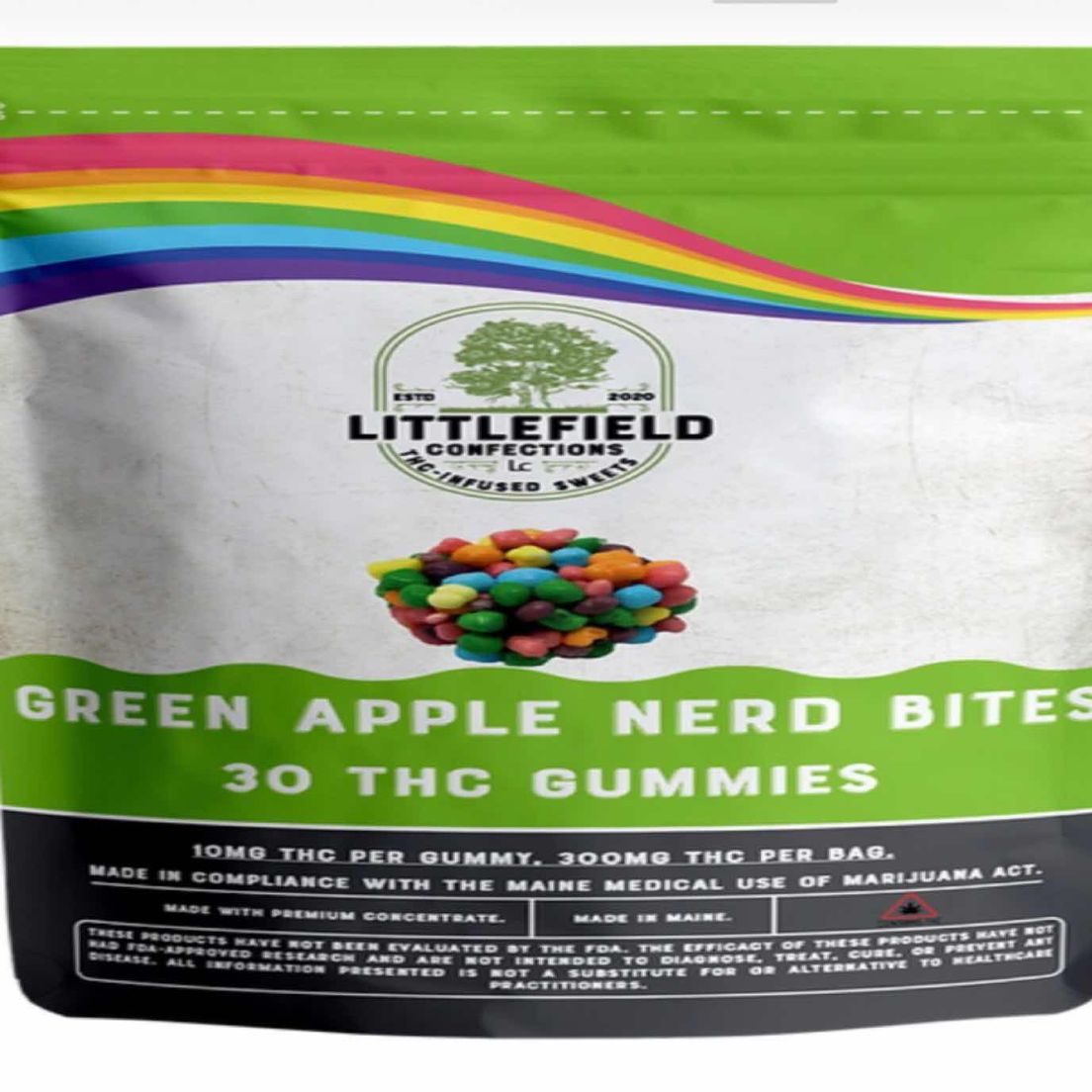 Green Apple Nerd Bites 300mg