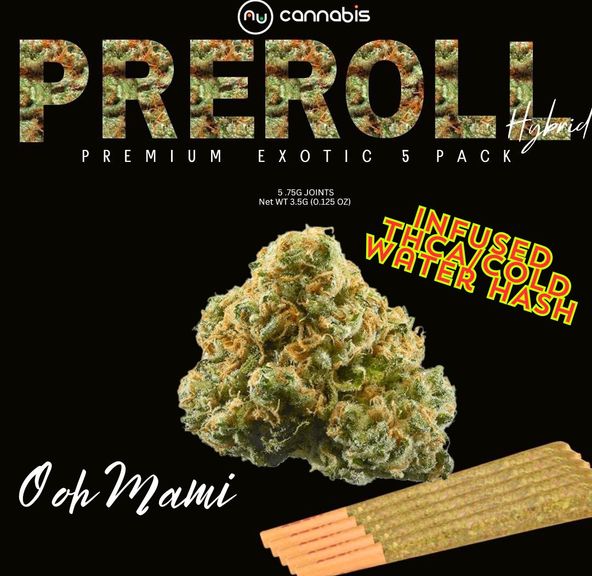 NuCannabis - Ooh Mami 5 Pack - THCA/HASH PRE ROLL INFUSED