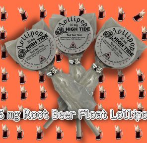 High Tide Root Beer Float Lollipops - 25 mg