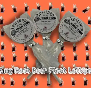 High Tide Root Beer Float Lollipops - 25 mg