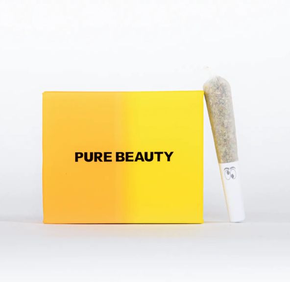Pure Beauty- Yellow Box Sativa Solventless Infused 5pk Prerolls 2g (S)
