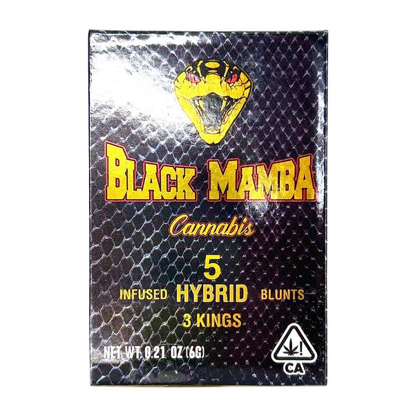 BLACK MAMBA - 3 Kings - 5pk x 1.2g = 6g, INFUSED BLUNTS!