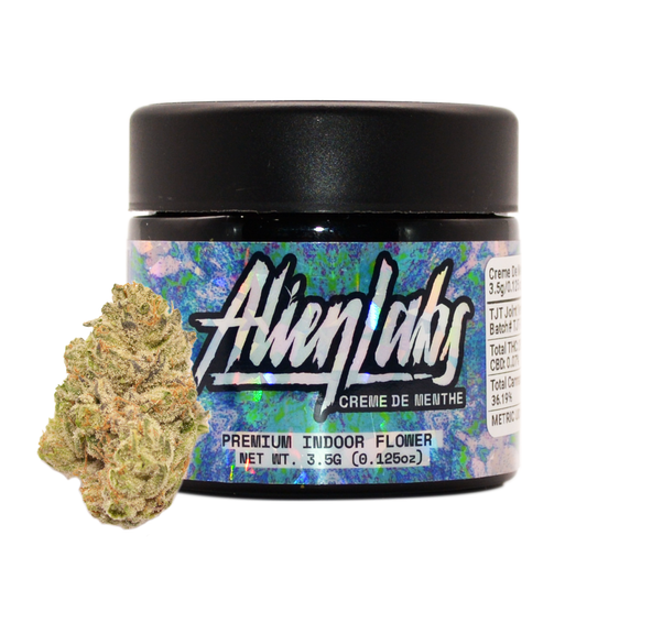 B. Alien Labs 3.5g Flower - Quality 9.5/10 - Creme de Menthe (~30% THC)