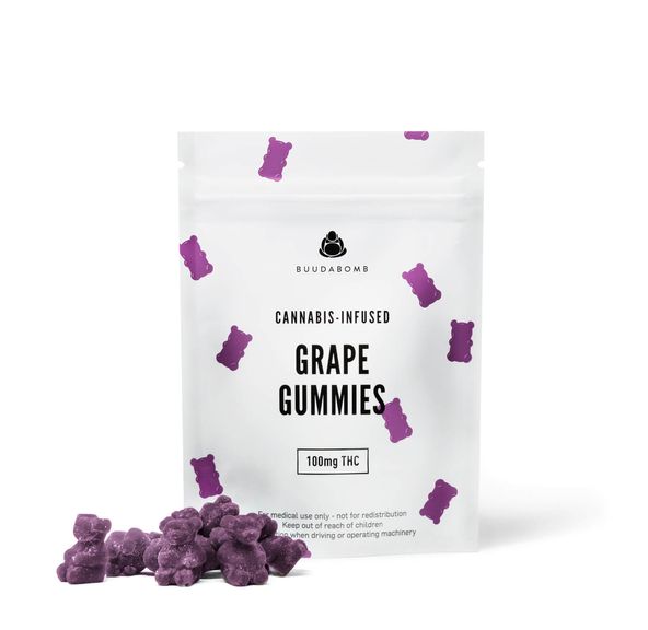 BUUDABOMB GRAPE GUMMIES 100mg