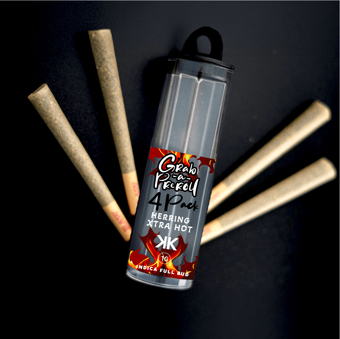 1G X 4 Herring Xtra Hot Grabba Pre Roll 4 Pack by Kushkraft