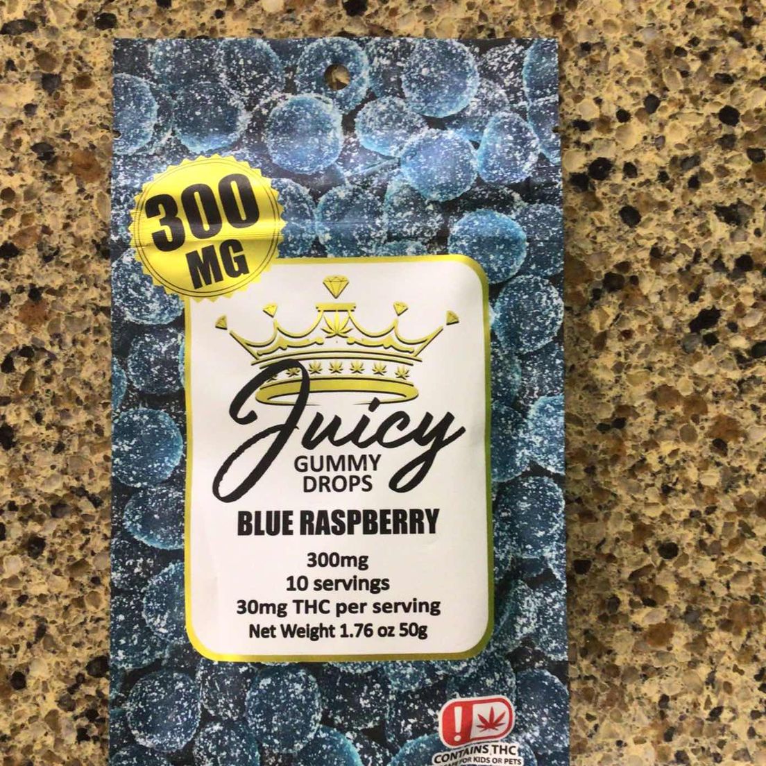 Juicy Gummy Blue Raspberry 300mg