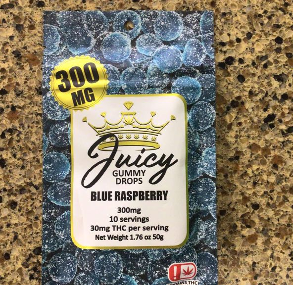 Juicy Gummy Blue Raspberry 300mg