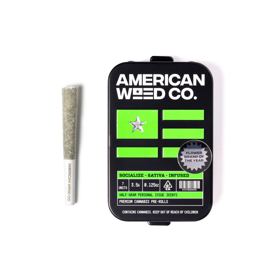 American Weed Co. Infused Pre-roll Pack Citrus Bomb 3.5