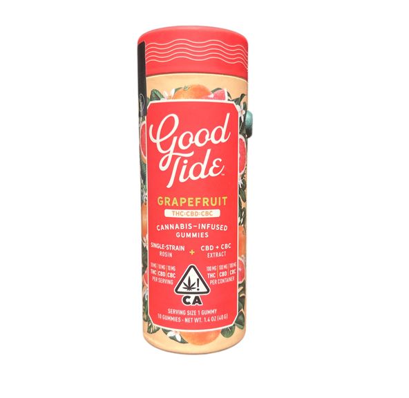 Good Tide - Grapefruit 1:1:1 Gummies 10 Pack