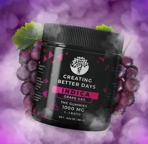 CBDays 25mg THC Grape Gas Gummies - 20ct.