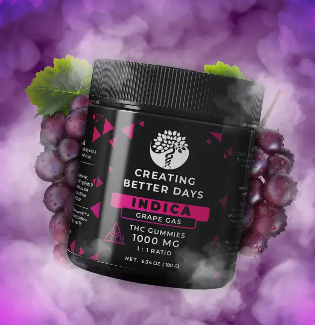 CBDays 25mg THC Grape Gas Gummies - 20ct.